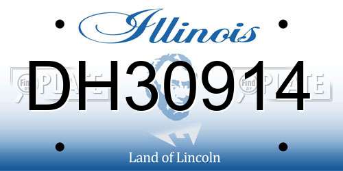 DH30914 Illinois License Plate