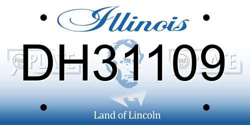 DH31109 Illinois License Plate