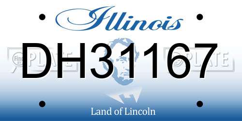 DH31167 Illinois License Plate