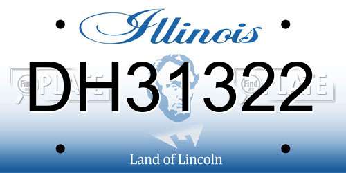 DH31322 Illinois License Plate