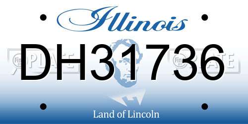 DH31736 Illinois License Plate