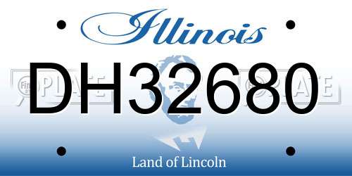 DH32680 Illinois License Plate
