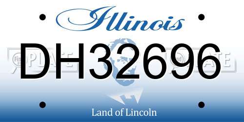 DH32696 Illinois License Plate