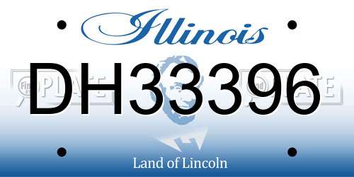 DH33396 Illinois License Plate
