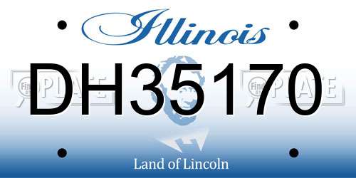DH35170 Illinois License Plate