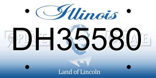 DH35580 Illinois License Plate