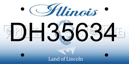 DH35634 Illinois License Plate