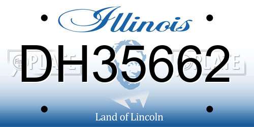 DH35662 Illinois License Plate
