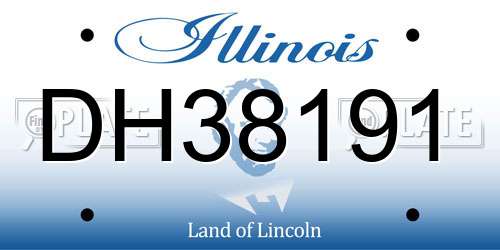 DH38191 Illinois License Plate