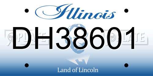DH38601 Illinois License Plate