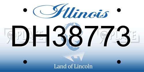 DH38773 Illinois License Plate