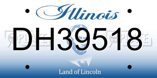DH39518 Illinois License Plate