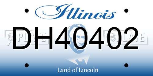 DH40402 Illinois License Plate