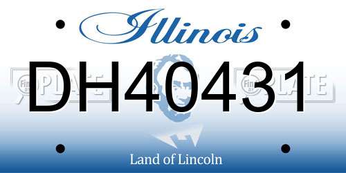 DH40431 Illinois License Plate