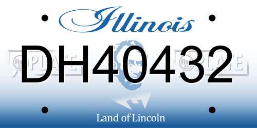 DH40432 Illinois License Plate