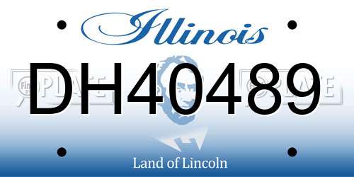 DH40489 Illinois License Plate