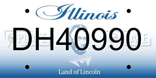 DH40990 Illinois License Plate