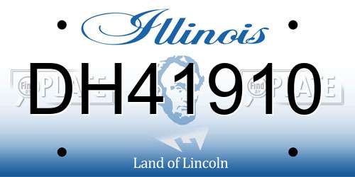 DH41910 Illinois License Plate