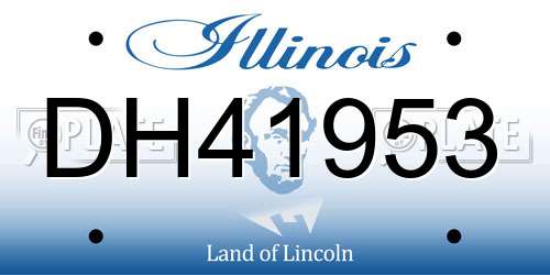 DH41953 Illinois License Plate
