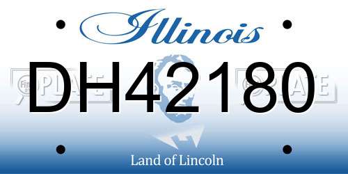 DH42180 Illinois License Plate
