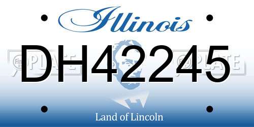 DH42245 Illinois License Plate