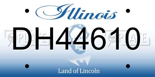 DH44610 Illinois License Plate