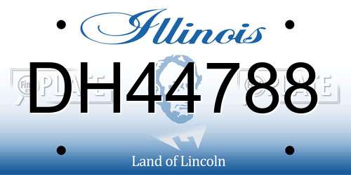 DH44788 Illinois License Plate