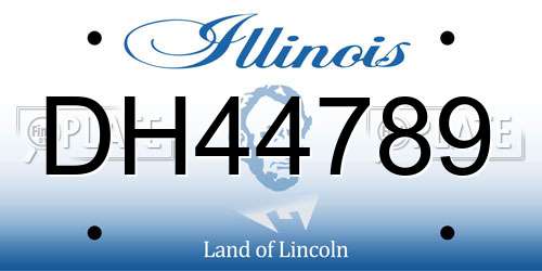 DH44789 Illinois License Plate
