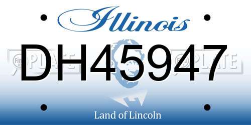 DH45947 Illinois License Plate