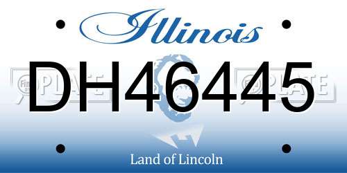 DH46445 Illinois License Plate