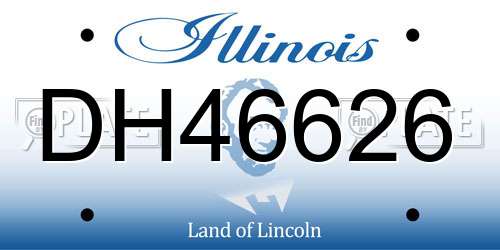 DH46626 Illinois License Plate