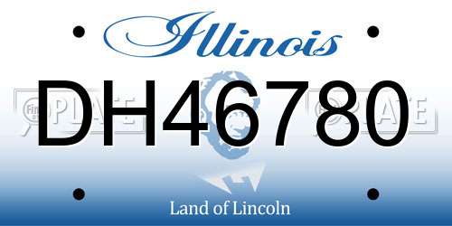 DH46780 Illinois License Plate