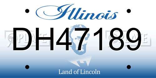 DH47189 Illinois License Plate