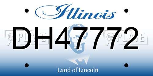 DH47772 Illinois License Plate