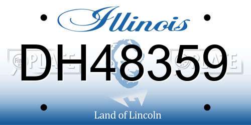 DH48359 Illinois License Plate