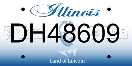 DH48609 Illinois License Plate