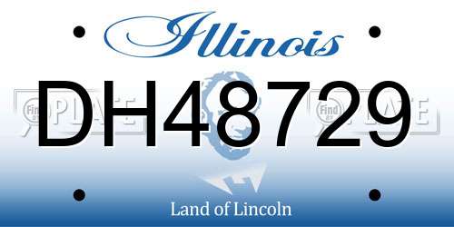 DH48729 Illinois License Plate