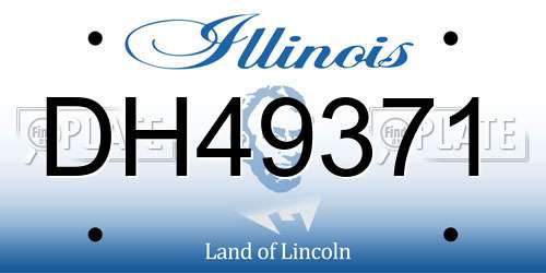 DH49371 Illinois License Plate