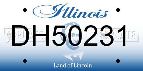 DH50231 Illinois License Plate