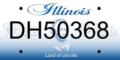 DH50368 Illinois License Plate