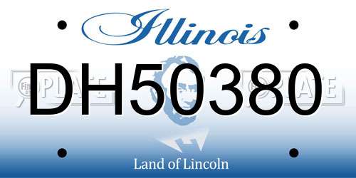 DH50380 Illinois License Plate
