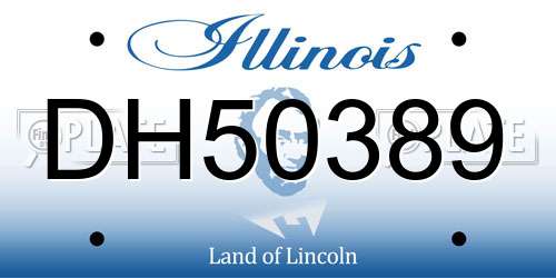 DH50389 Illinois License Plate