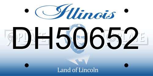 DH50652 Illinois License Plate