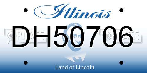 DH50706 Illinois License Plate