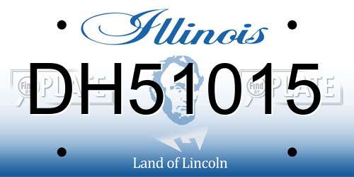 DH51015 Illinois License Plate