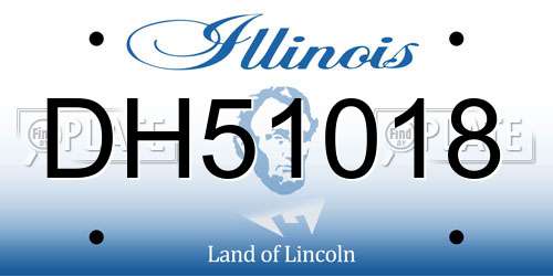 DH51018 Illinois License Plate