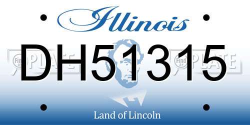 DH51315 Illinois License Plate