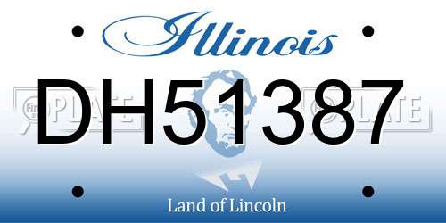 DH51387 Illinois License Plate