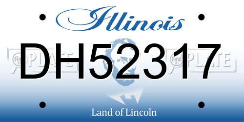 DH52317 Illinois License Plate