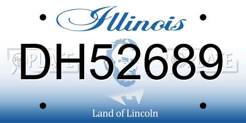 DH52689 Illinois License Plate